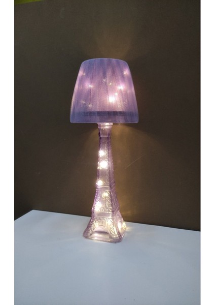 Mor Renkli Cam Şişe Abajur, Gece ve Aydınlatma Için Şık Dekoratif Lamba indirimleri