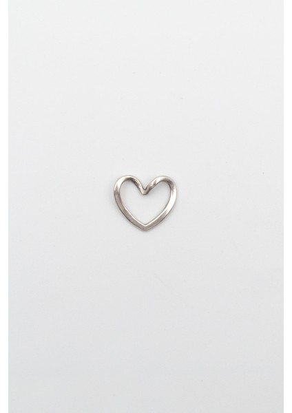 Minimalist Kalp Kolye Ucu - Antik Gümüş Kaplama