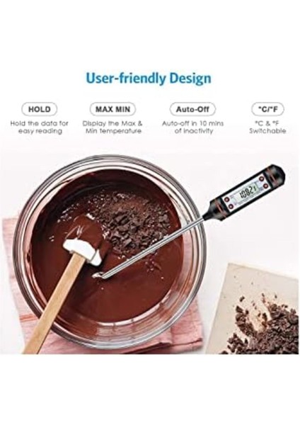 Dijital Gıda Termometresi, Sıcaklık Ölçer, Et, Süt, Mama, Yemek, Kutulu fiyatları
