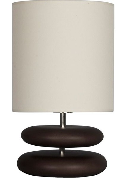 Koyu Ceviz Ahşap Rock Abajur, Şık ve Doğal Ev Dekoru Için Ideal Seçenek