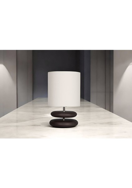 Koyu Ceviz Ahşap Rock Abajur, Şık ve Doğal Ev Dekoru Için Ideal Seçenek indirimleri