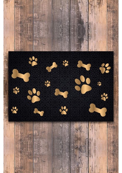 Kaymaz Tabanlı Keçe Baskılı Evcil Hayvan Mama Paspası 40X60, Ekru fiyatları