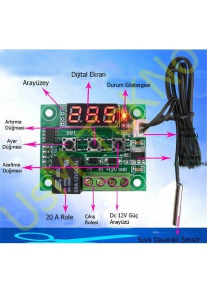 Dijital 12V Termostat, Akvaryum ve Kuluçka Için Güçlü ve Güvenilir Kontrol Sistemleri modelleri