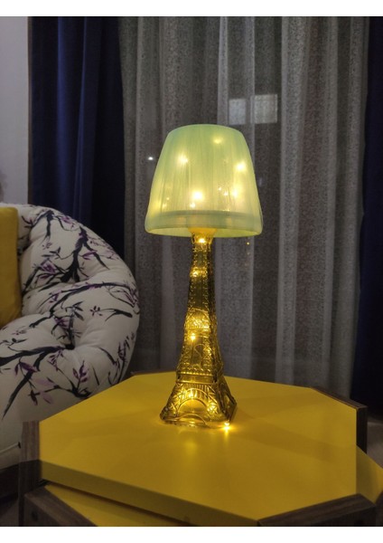 Yeşil Eyfel Kulesi Cam Şişe Abajur, Peri LED Gece Lambası, Sıcak ve Şık Aydınlatma modelleri