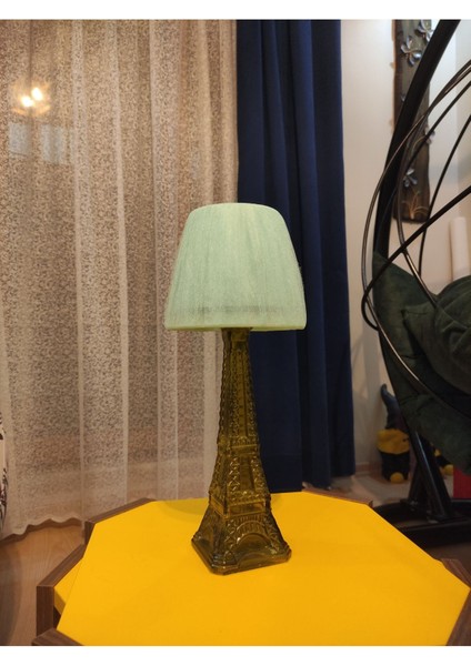 Yeşil Eyfel Kulesi Cam Şişe Abajur, Peri LED Gece Lambası, Sıcak ve Şık Aydınlatma