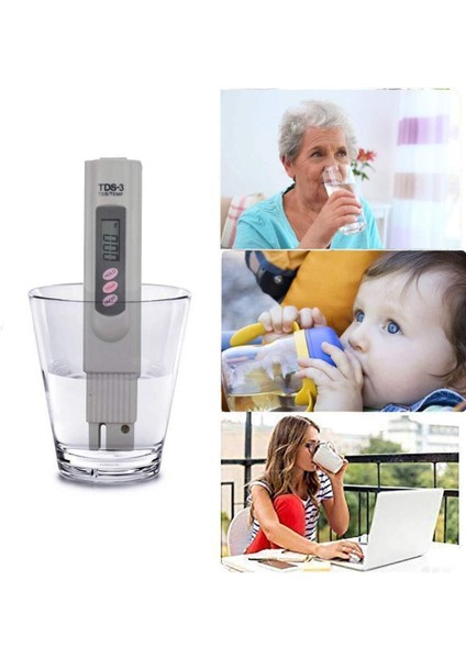 Su Kalite Ölçüm Cihazı Tds Metre Sıcaklık Testi Içme ve Havuz Suyu Için