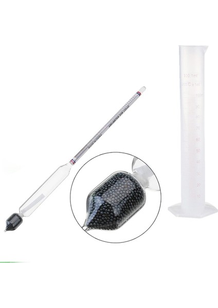 0-90° Alkolmetre ve 100 ml Mezur Seti, Hassas Ölçüm Sağlayan Güvenilir Araç