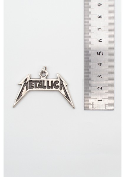 Metallica Logo Kolye Ucu - Antik Gümüş Kaplama modelleri