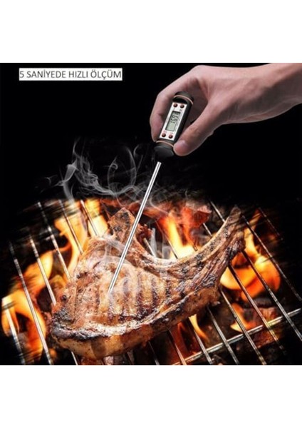 Dijital Gıda Termometresi, 300°C Ölçüm, Kaliteli, Özel Kutu ile Güvenli Kullanım modelleri