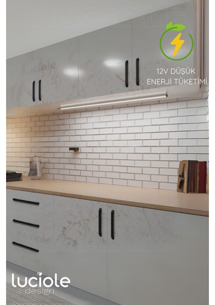 Mutfak Tezgah Altı LED Işık Beyaz 1 Metre, Aç/kapa, Yapışkanlı, Şık ve Pratik modelleri
