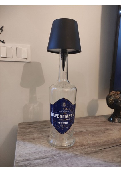 Şık Siyah 3 Kademe Dokunmatik Şarj Edilebilir Abajur Şişe fiyatları