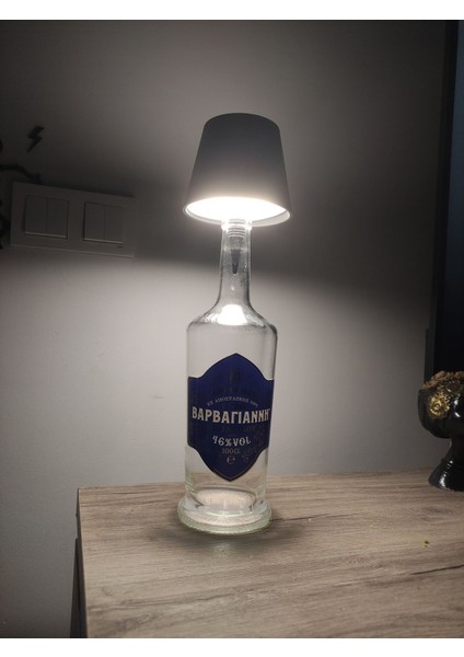 Şık Siyah 3 Kademe Dokunmatik Şarj Edilebilir Abajur Şişe modelleri