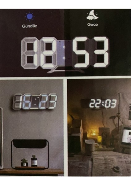 Beyaz Dijital Saat, Şık ve Kullanışlı Tasarım, Rahat Kullanım, Modern Görünüm fiyatları