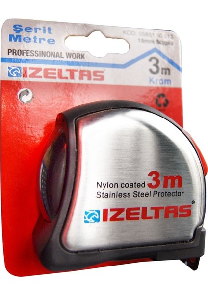 Krom Şerit, 3 Metre, Şık ve Dayanıklı Metal Detaylar