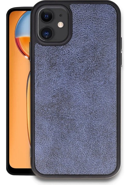 Newface iPhone 11 Kılıf Aras Deri Kapak - Lacivert