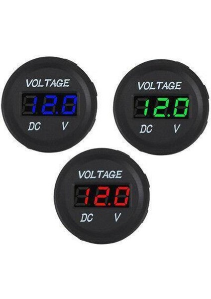 Dijital Voltaj Göstergesi 6-30V Mavi, Yüksek Doğruluk ve Güçlü Tasarım