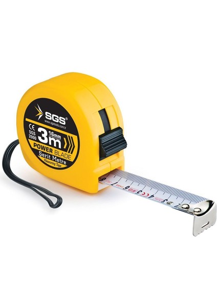 3 M Uzunluk, 16 mm Genişlik Şerit Metre Ölçüm Aracı