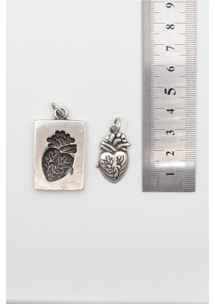 Anatomik Kalp Bulmaca Kolye - Pu Deri Ip Zincirli Unisex Gümüş Kaplama - 60 cm modelleri