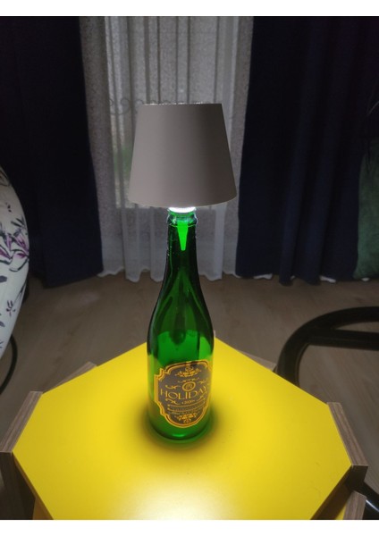 Haki Tasarımlı Abajur Şişe, 3 Kademe Dokunmatik, Şarjlı, USB Bağlantılı fiyatları