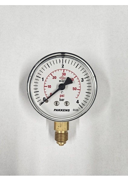 63 mm Çap, 4 Bar Alt Limit Kuru Manometre, Dayanıklı ve Hassas Ölçüm Cihazı