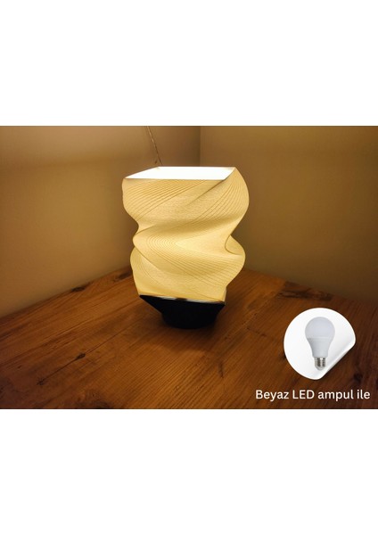 Beyaz Lilyum Model Abajur, Şık ve Modern Dekoratif Aydınlatma Seçeneği