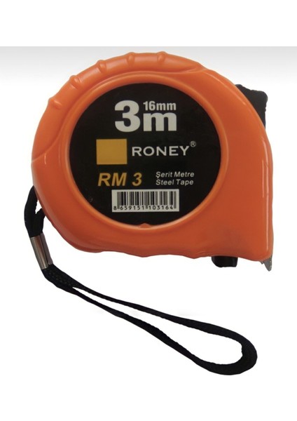 3 Metrelik Şerit Metre, Hassas Ölçüm Aracı, Dayanıklı ve Pratik Kullanım