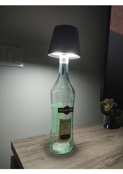 Şişe Tasarımlı Abajur, Dokunmatik, Şarjlı, USB Girişli, Şık ve Fonksiyonel Aydınlatma fiyatları