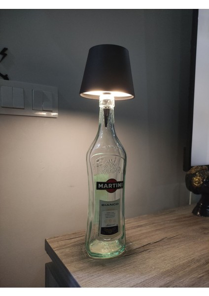 Şişe Tasarımlı Abajur, Dokunmatik, Şarjlı, USB Girişli, Şık ve Fonksiyonel Aydınlatma indirimleri