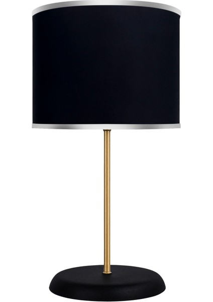 Şık Siyah Metal Abajur, Modern ve Elegant Tasarım, Işıklandırma Dekoru