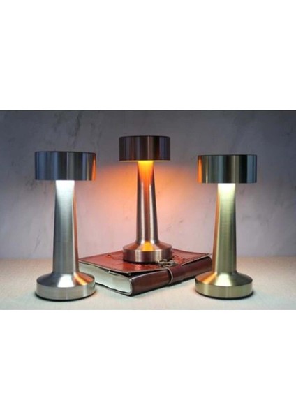 Şık Metalik Masaüstü Dokunmatik Ledli Lamba Model 3