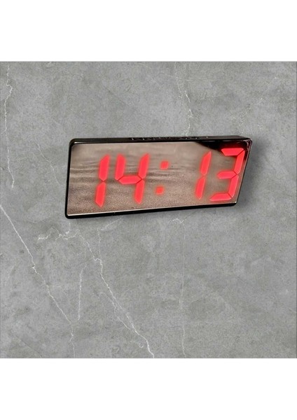 Aynalı LED Büyük Rakamlı Dijital Saat, Pilli ve USB Bağlantılı, Çift Alarmlı fiyatları