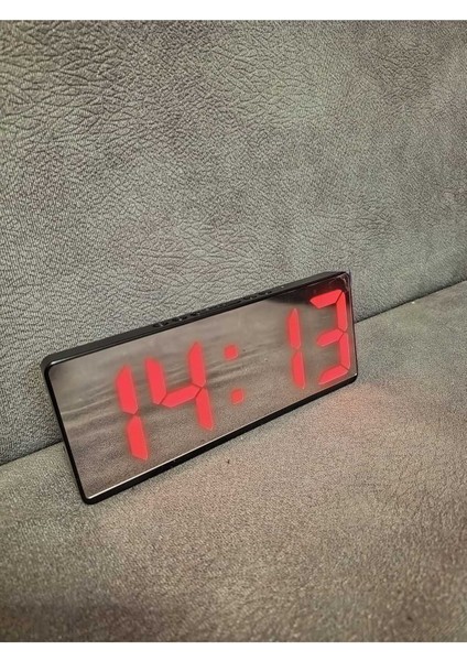Aynalı LED Büyük Rakamlı Dijital Saat, Pilli ve USB Bağlantılı, Çift Alarmlı modelleri