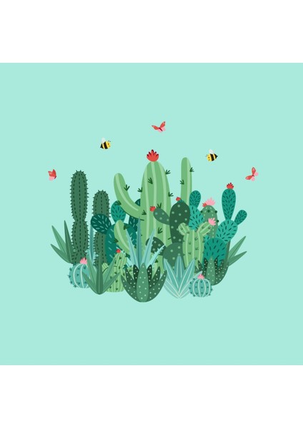 Yeşil Kaktüs Desenli Çocuk ve Bebek Odası Masa Aydınlatması fiyatları