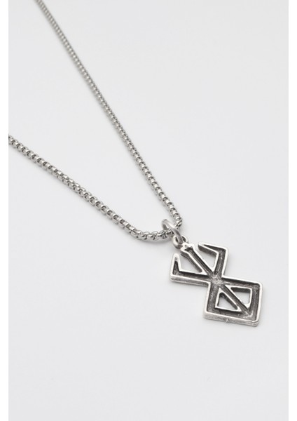 Berserk Anime Manga Sembol Kolye - Örme Ithal Zincirli Unisex Gümüş Kaplama Takı - 60 cm fiyatları