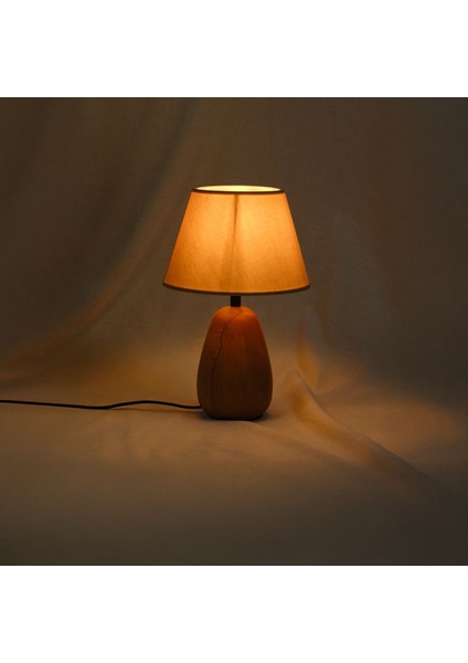 Doğal Ahşap Abajur Bej, Şık ve Sıcak Bir Atmosu Yaratır modelleri