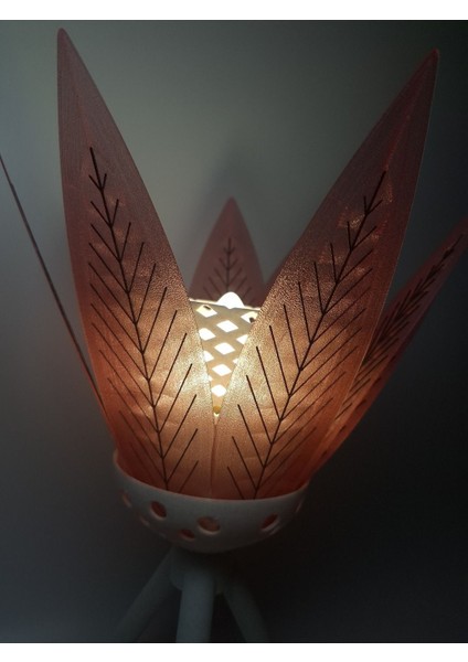 Kırmızı Çiçek Desenli Modern Masa Lambası, Şık ve Atmosfer Yaratıcı Gece Lambası fırsatları