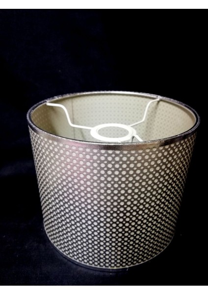 Şık Metalik Küçük Abajur Şapkası, 20 cm Çap, 16 cm Yükseklik