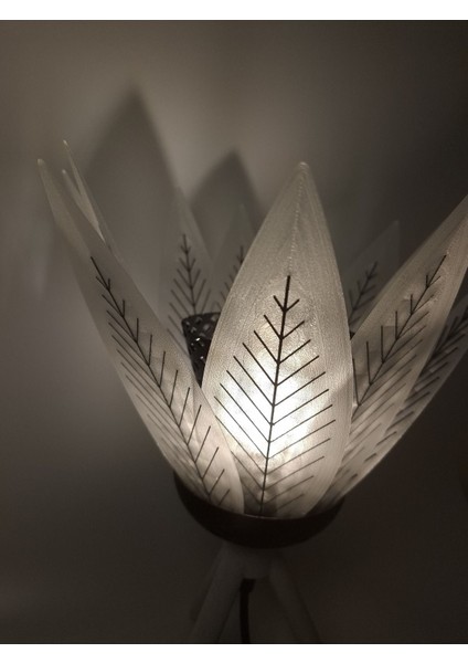 Şık Siyah Çiçekli Dekoratif Masa Lambası, Gece Işığı Alternatifi fırsatları