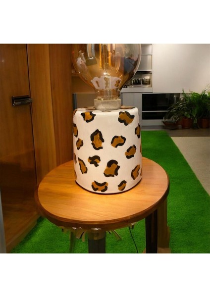 Leopar Desenli Tiny Seramik Abajur, Şık ve Modern Tasarım, Ev Dekorasyonu Için Ideal fiyatları