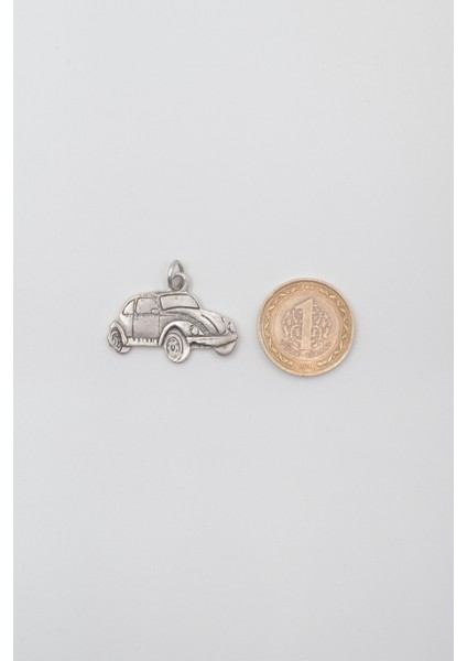 Nostaljik Vosvos Kolye Ucu - Antik Gümüş Kaplama - Kadın Erkek modelleri