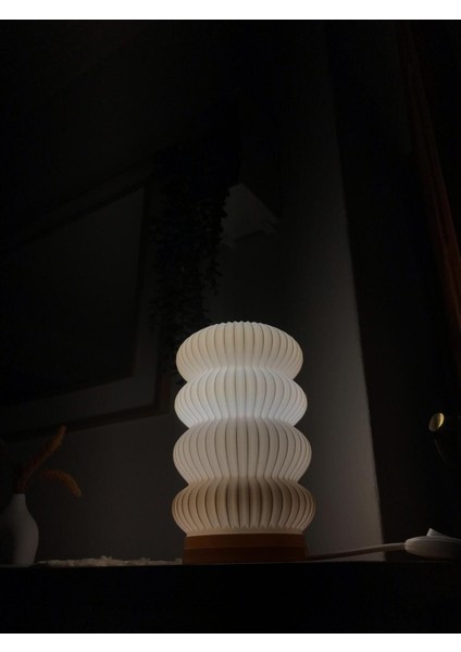 Modern 3D Yazıcı Bej Iç Aydınlatma Seti, LED Ampüllü, 2 Adet fırsatları