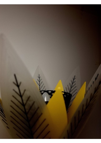 Şık Siyah Çiçek Desenli Dekoratif Masa Lambası ve Gece Işığı modelleri