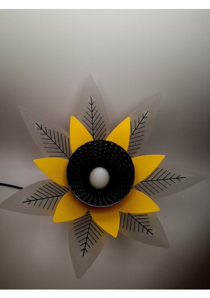 Şık Siyah Çiçek Desenli Dekoratif Masa Lambası ve Gece Işığı indirimleri