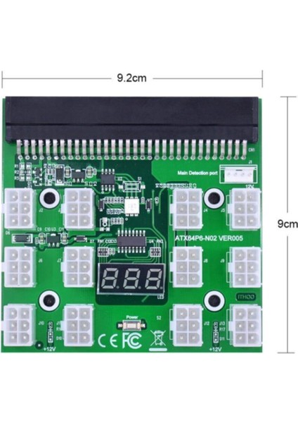 12 Port Güç Kaynağı Için 12V 6pin Pcı-E Kesme Panosu ve Breakout Port modelleri