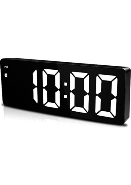 Hd LED Ekranlı Aynalı Dijital Masa Saati, Tarih, Termometre ve Alarm Özellikleriyle Güzel Hediye