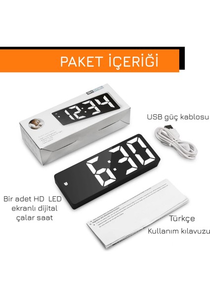 Hd LED Ekranlı Aynalı Dijital Masa Saati, Tarih, Termometre ve Alarm Özellikleriyle Güzel Hediye fiyatları