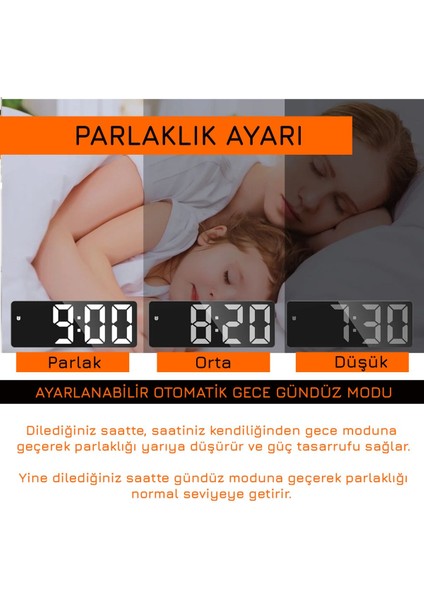 Hd LED Ekranlı Aynalı Dijital Masa Saati, Tarih, Termometre ve Alarm Özellikleriyle Güzel Hediye