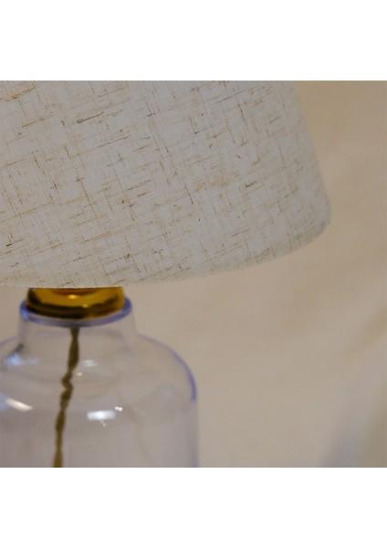 Şeffaf Kristal Abajur, Bej Renkli, Zarif ve Işıltılı Aydınlatma Parçası fiyatları