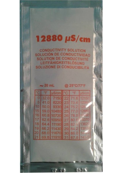 Yüksek Iletkenlik Kalibrasyon Solüsyonu 20ML, Hassas Ölçüm Desteği