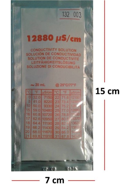 Yüksek Iletkenlik Kalibrasyon Solüsyonu 20ML, Hassas Ölçüm Desteği